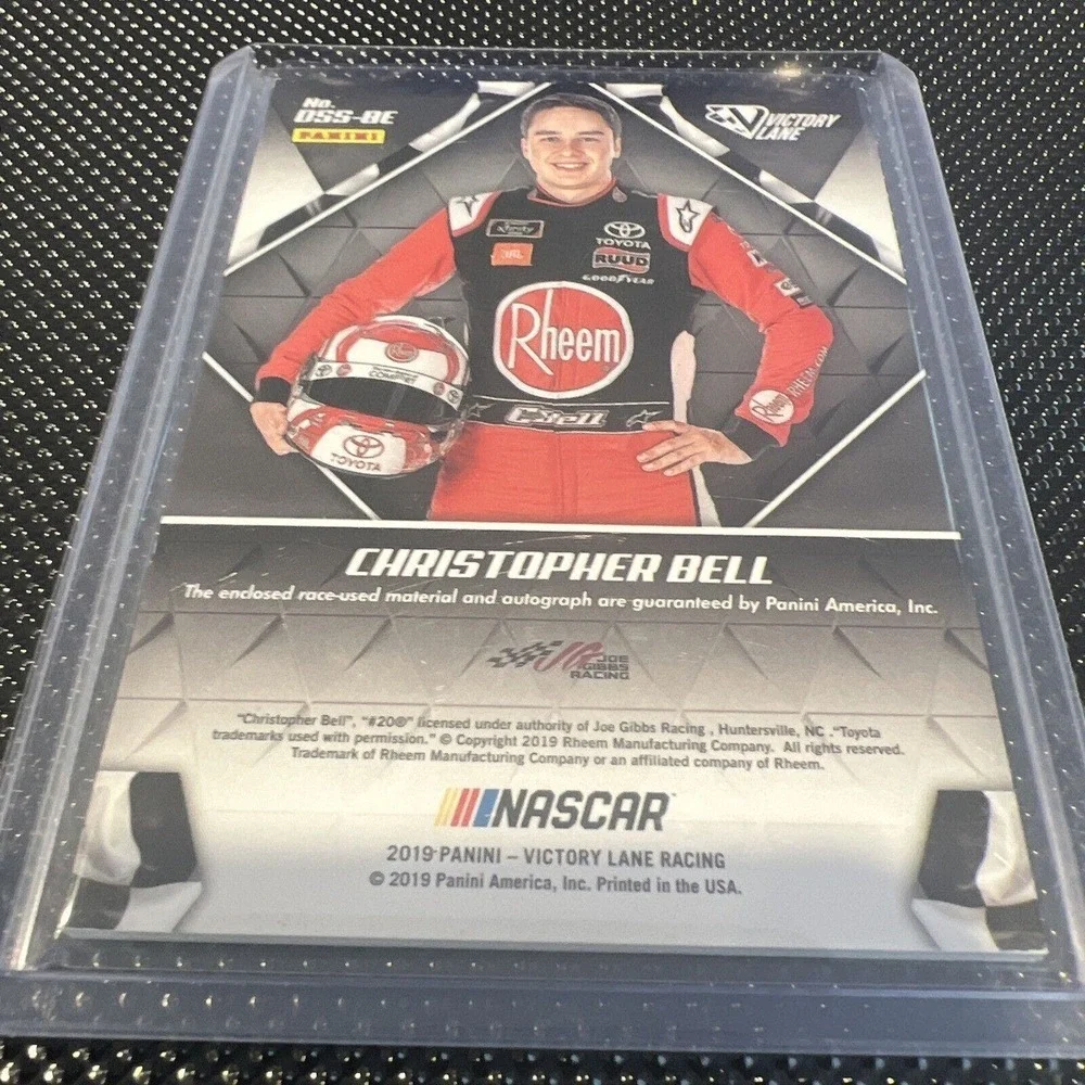 2018 Panini Victory Lane Dss-be Christopher Bell Autographed Card Nascar